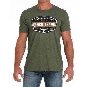 Cinch Men's Short Sleeve Tried & True Graphic T-Shirt Olive